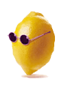 Lemon with glasses